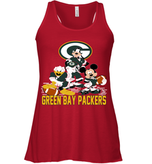 Mickey Donald Goofy Green Bay Packers Shirt Racerback Tank - KnowlegdeTee