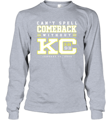 Can't Spell Comeback Without KC Kansas City Chiefs Shirt Long Sleeve T-Shirt - KnowlegdeTee
