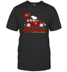 Snoopy And Woodstock Ride The San Francisco 49ers Car NFL Shirts T-Shirt - KnowlegdeTee