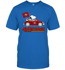 Snoopy And Woodstock Ride The San Francisco 49ers Car NFL Shirts T-Shirt - KnowlegdeTee