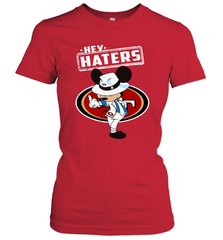 SAN FRANCISCO 49ERS Hey Haters Mickey Mouse Women's T-Shirt - KnowlegdeTee