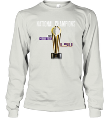 LSU Tigers College Football Playoff 2019 National Champions Trophy Long Sleeve T-Shirt - KnowlegdeTee