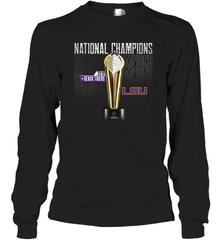 LSU Tigers College Football Playoff 2019 National Champions Trophy Long Sleeve T-Shirt - KnowlegdeTee