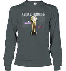 LSU Tigers College Football Playoff 2019 National Champions Trophy Long Sleeve T-Shirt - KnowlegdeTee