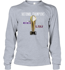 LSU Tigers College Football Playoff 2019 National Champions Trophy Long Sleeve T-Shirt - KnowlegdeTee