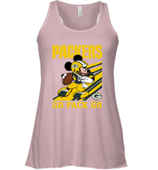 Green Bay Packers Slogan Go Pack Go Mickey Mouse NFL Shirts Racerback Tank - KnowlegdeTee