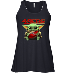 Baby Yoda Loves The San Francisco 49ers Star Wars NFL Shirts Racerback Tank - KnowlegdeTee