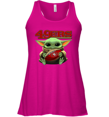 Baby Yoda Loves The San Francisco 49ers Star Wars NFL Shirts Racerback Tank - KnowlegdeTee