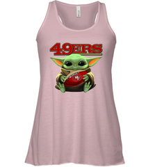 Baby Yoda Loves The San Francisco 49ers Star Wars NFL Shirts Racerback Tank - KnowlegdeTee