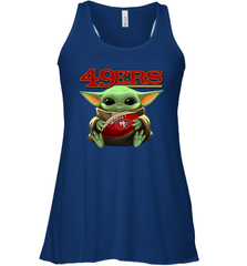 Baby Yoda Loves The San Francisco 49ers Star Wars NFL Shirts Racerback Tank - KnowlegdeTee