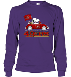 Snoopy And Woodstock Ride The San Francisco 49ers Car NFL Shirts Long Sleeve T-Shirt - KnowlegdeTee