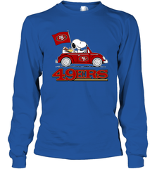 Snoopy And Woodstock Ride The San Francisco 49ers Car NFL Shirts Long Sleeve T-Shirt - KnowlegdeTee