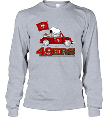 Snoopy And Woodstock Ride The San Francisco 49ers Car NFL Shirts Long Sleeve T-Shirt - KnowlegdeTee