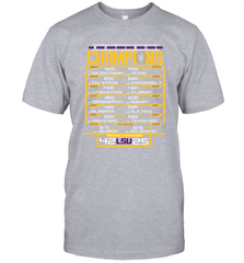 LSU Tigers College Football Playoff 2019 National Champions Schedule Fumble after T-Shirt - KnowlegdeTee