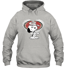 I Love San Francisco 49ers Snoopy In My Heart Fan Hoodie - KnowlegdeTee