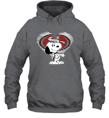 I Love San Francisco 49ers Snoopy In My Heart Fan Hoodie - KnowlegdeTee