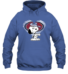I Love San Francisco 49ers Snoopy In My Heart Fan Hoodie - KnowlegdeTee