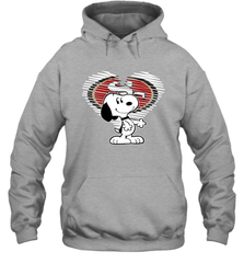 I Love San Francisco 49ers Snoopy In My Heart Fan Hoodie - KnowlegdeTee