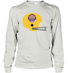 LSU TIGERS Helmet Vintage Scrub Long Sleeve T-Shirt - KnowlegdeTee
