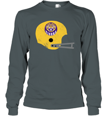 LSU TIGERS Helmet Vintage Scrub Long Sleeve T-Shirt - KnowlegdeTee