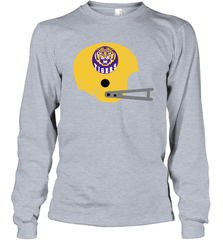 LSU TIGERS Helmet Vintage Scrub Long Sleeve T-Shirt - KnowlegdeTee