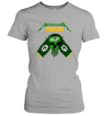 Metallica Green Bay Packers Skull Flag Women's T-Shirt - KnowlegdeTee