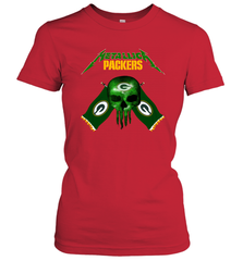 Metallica Green Bay Packers Skull Flag Women's T-Shirt - KnowlegdeTee