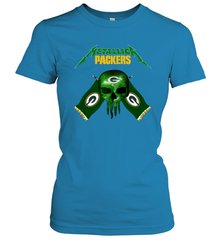 Metallica Green Bay Packers Skull Flag Women's T-Shirt - KnowlegdeTee