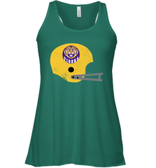 LSU TIGERS Helmet Vintage Scrub Racerback Tank - KnowlegdeTee