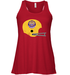 LSU TIGERS Helmet Vintage Scrub Racerback Tank - KnowlegdeTee