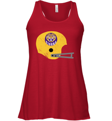 LSU TIGERS Helmet Vintage Scrub Racerback Tank - KnowlegdeTee