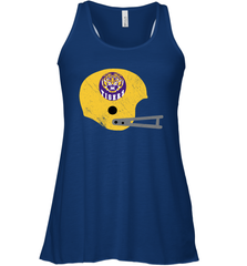 LSU TIGERS Helmet Vintage Scrub Racerback Tank - KnowlegdeTee
