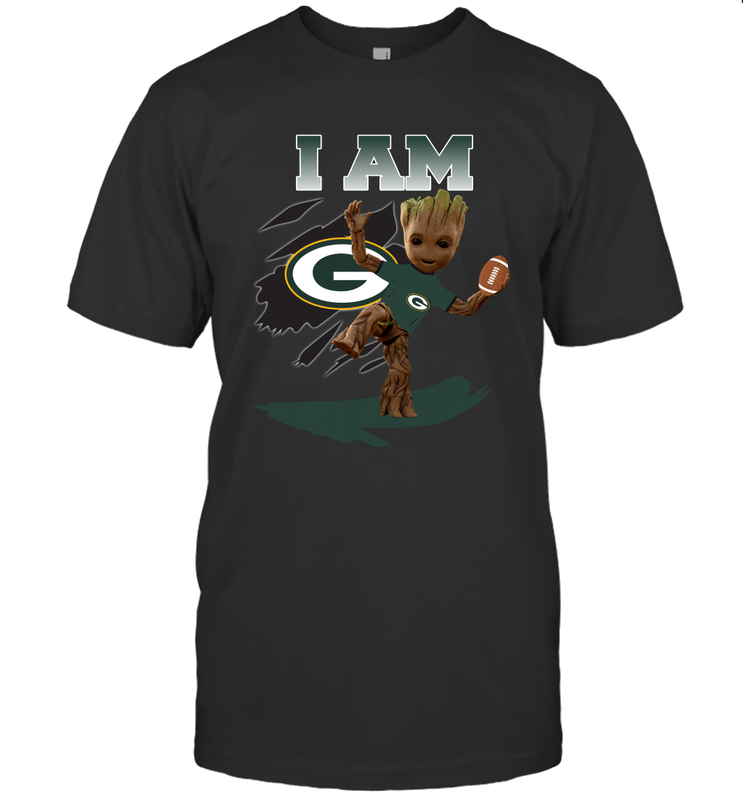 I am Green Bay Packers Groot Shirt For Fans T-Shirt - KnowlegdeTee