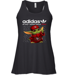 Baby Yoda Adidas All Day I Dream About San Francisco 49ers Shirts Racerback Tank - KnowlegdeTee