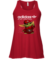 Baby Yoda Adidas All Day I Dream About San Francisco 49ers Shirts Racerback Tank - KnowlegdeTee
