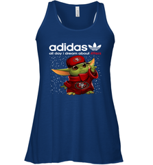 Baby Yoda Adidas All Day I Dream About San Francisco 49ers Shirts Racerback Tank - KnowlegdeTee