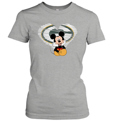 Green Bay Packers The Heart Mickey Mouse Disney Football Women's T-Shirt - KnowlegdeTee