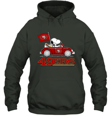 Snoopy And Woodstock Ride The San Francisco 49ers Car NFL Shirts Hoodie - KnowlegdeTee