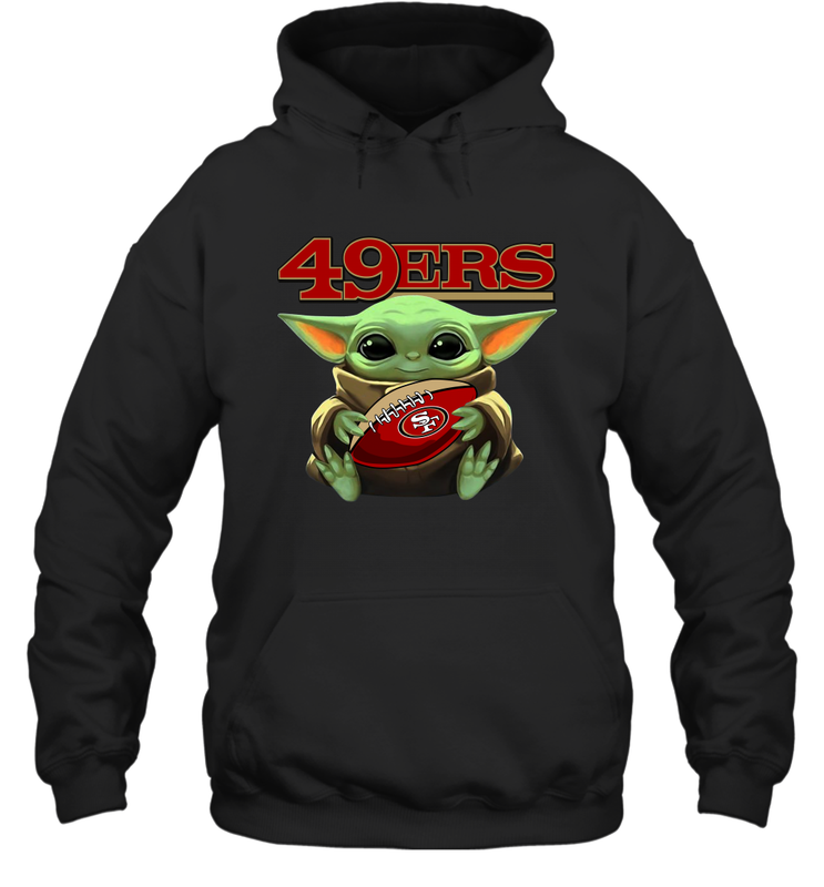 Baby Yoda Loves The San Francisco 49ers Star Wars NFL Shirts Hoodie - KnowlegdeTee