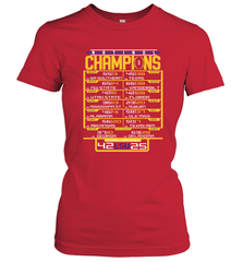 LSU Tigers College Football Playoff 2019 National Champions Schedule Fumble after Women's T-Shirt - KnowlegdeTee
