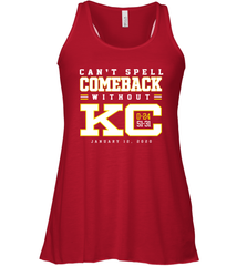 Can't Spell Comeback Without KC Kansas City Chiefs Shirt Racerback Tank - KnowlegdeTee