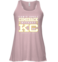 Can't Spell Comeback Without KC Kansas City Chiefs Shirt Racerback Tank - KnowlegdeTee