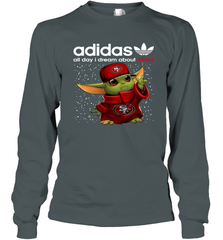 Baby Yoda Adidas All Day I Dream About San Francisco 49ers Shirts Long Sleeve T-Shirt - KnowlegdeTee