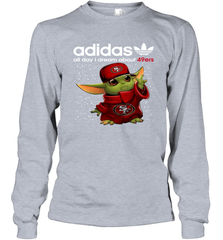 Baby Yoda Adidas All Day I Dream About San Francisco 49ers Shirts Long Sleeve T-Shirt - KnowlegdeTee