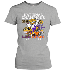 LSU Tigers College Football Playoff 2019 National Champions Score Women's T-Shirt - KnowlegdeTee