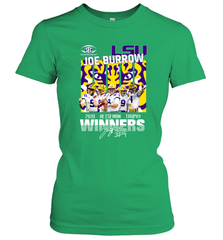 LSU Joe Burrow 2019 Heisman Trophy Winners Signature Shirt Women's T-Shirt - KnowlegdeTee