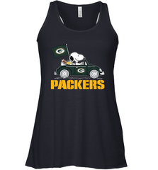 Snoopy And Woodstock Ride The Green Bay Packers Car NFL Shirts Racerback Tank - KnowlegdeTee