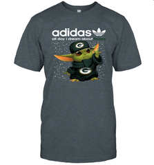 Baby Yoda Adidas All Day I Dream About Green Bay Packers NFL Shirts T-Shirt - KnowlegdeTee