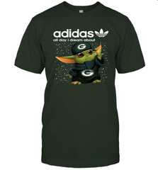 Baby Yoda Adidas All Day I Dream About Green Bay Packers NFL Shirts T-Shirt - KnowlegdeTee