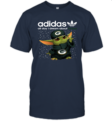Baby Yoda Adidas All Day I Dream About Green Bay Packers NFL Shirts T-Shirt - KnowlegdeTee